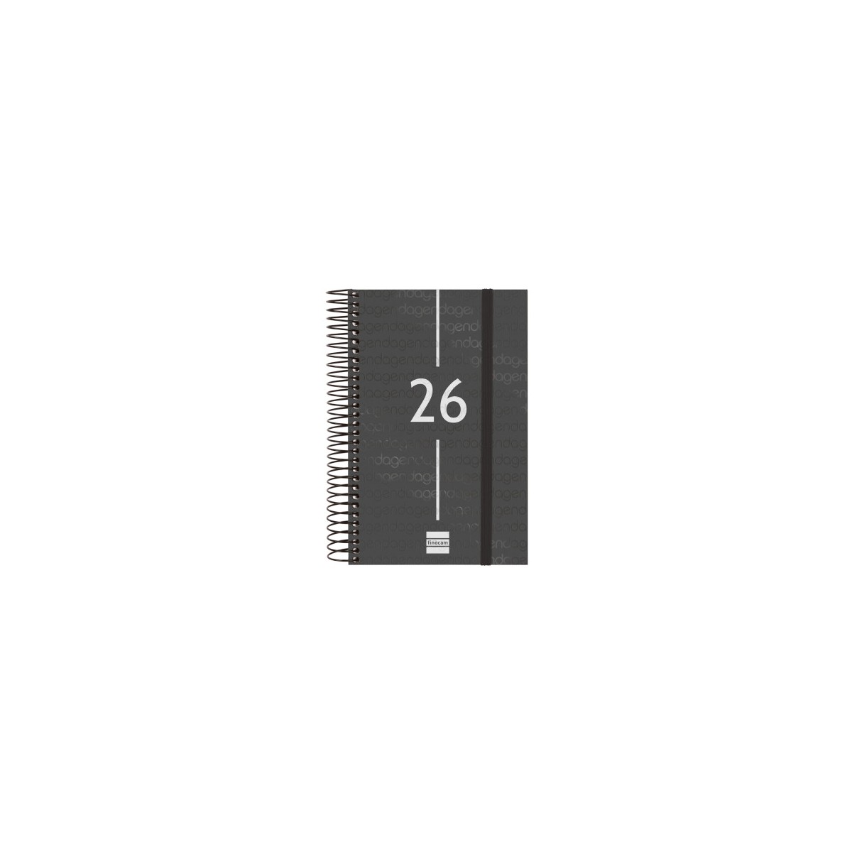 AGENDA 2026 BASIC YEAR E5 117X181MM DIA PAGINA NEGRO FINOCAM 741096026
