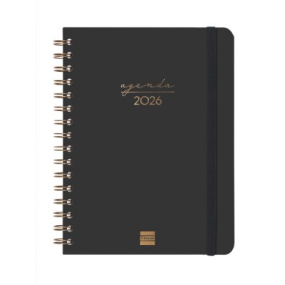 AGENDA 2026 TRENDY ALMA E10 155X212MM SEMANA VISTA HORIZONTAL NEGRO FINOCAM 762020126