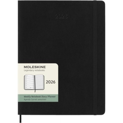 AGENDA 2026 TAPA BLANDA 12 MESES SEMANAL XL 19 X 25 CM NEGRA MOLESKINE DSB12WN4Y26