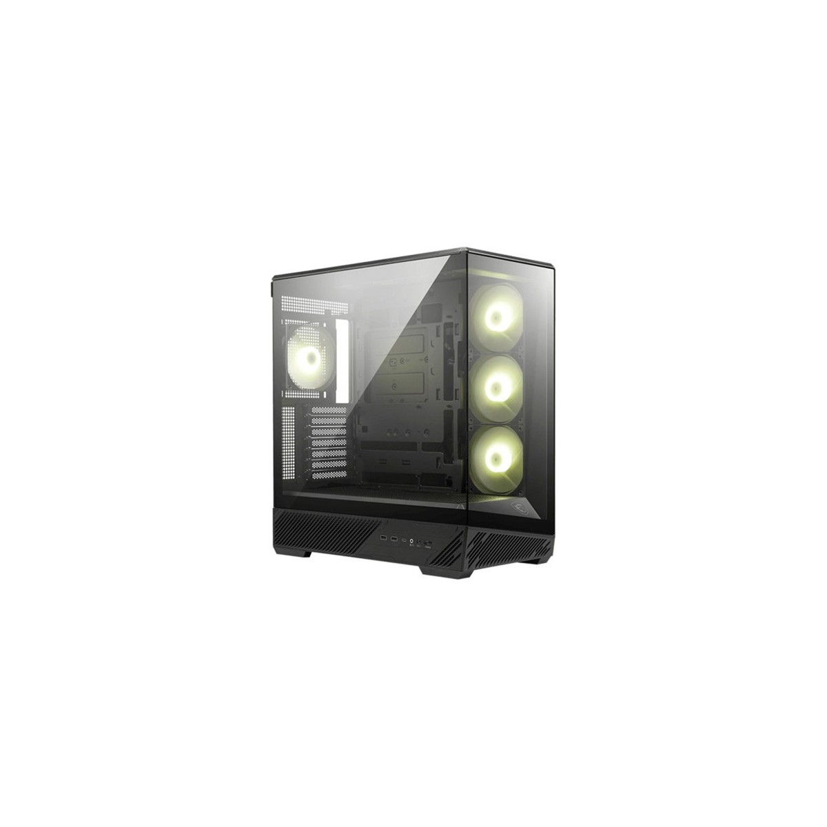 CAJA MSI MAG PANO 130R PZ3X252X25 353X1201X120MM ARGB2XUSB321USB32 TYPE CAUDIOMICROMID TOWERNEGRA
