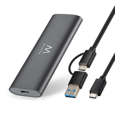 Ewent EW7060 caja para disco duro externo Caja externa para unidad de estado solido SSD Gris Oscuro
