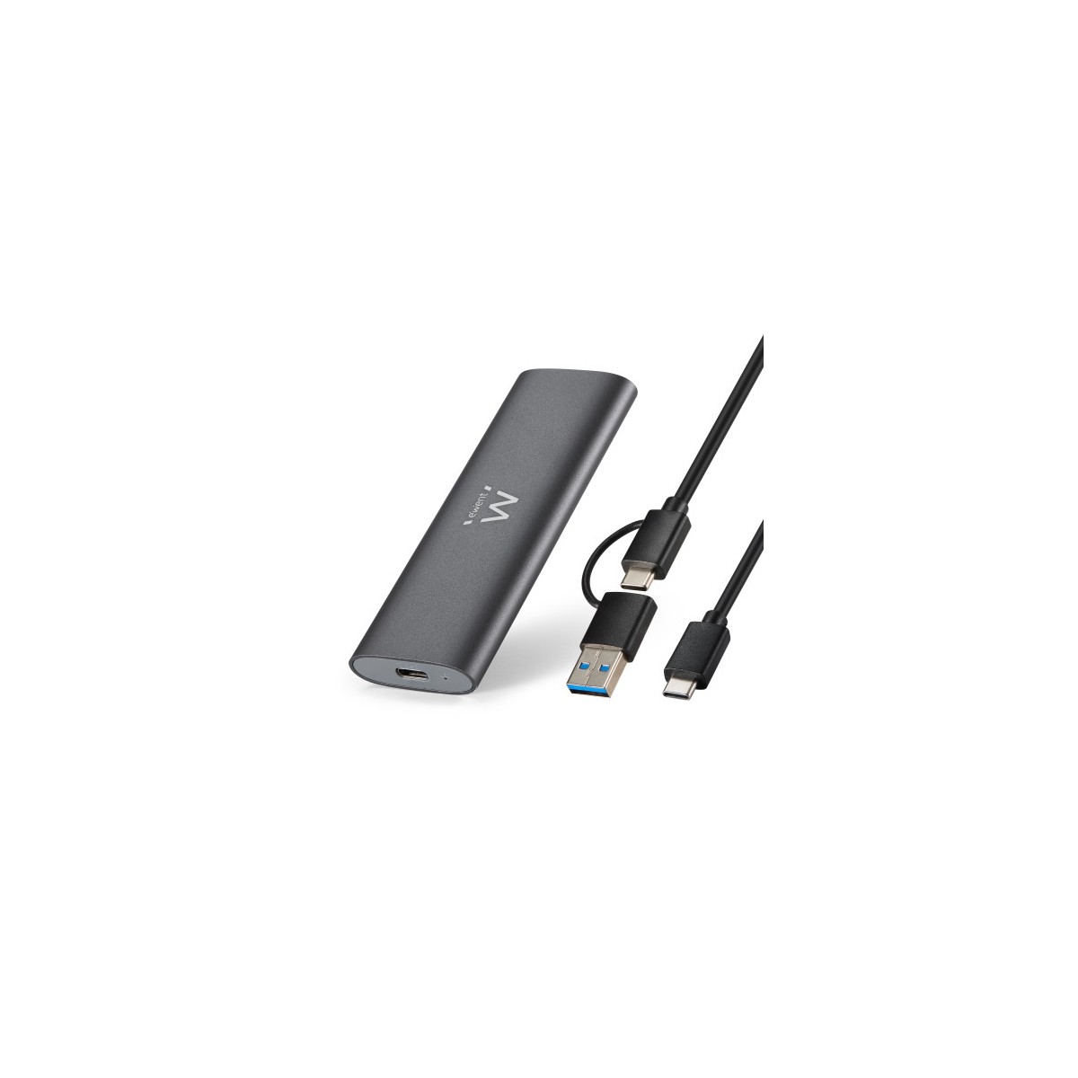 Ewent EW7060 caja para disco duro externo Caja externa para unidad de estado solido SSD Gris Oscuro