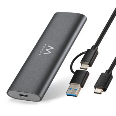 Ewent EW7061 caja para disco duro externo Caja externa para unidad de estado solido SSD Gris Oscuro