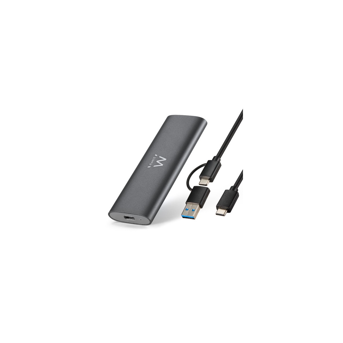 Ewent EW7061 caja para disco duro externo Caja externa para unidad de estado solido SSD Gris Oscuro