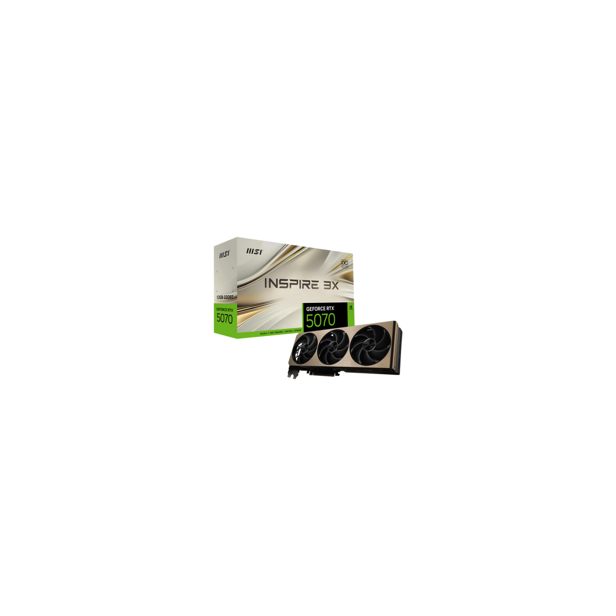 MSI GeForce RTX 5070 12G INSPIRE 3X OC NVIDIA 12 GB GDDR7
