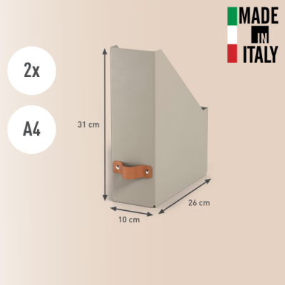 PACK 2 REVISTEROS DE CARToN COLOR BEIGE LEITZ 24710012