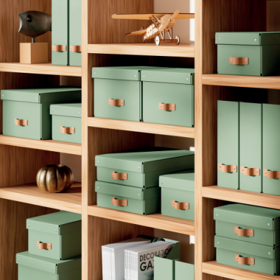 PACK 2 CAJAS DE ALMACENAMIENTO CARToN PEQUENA COLOR VERDE LEITZ 61470050