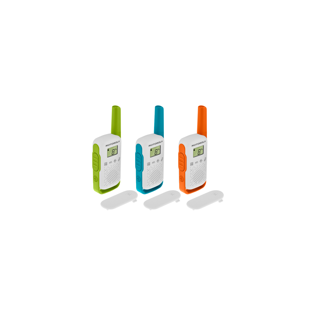 PACK 3 WALKIE TALKIE T42 VERDE AZUL NARANJA T42 MOTOROLA 59T42TRIPLEPACK