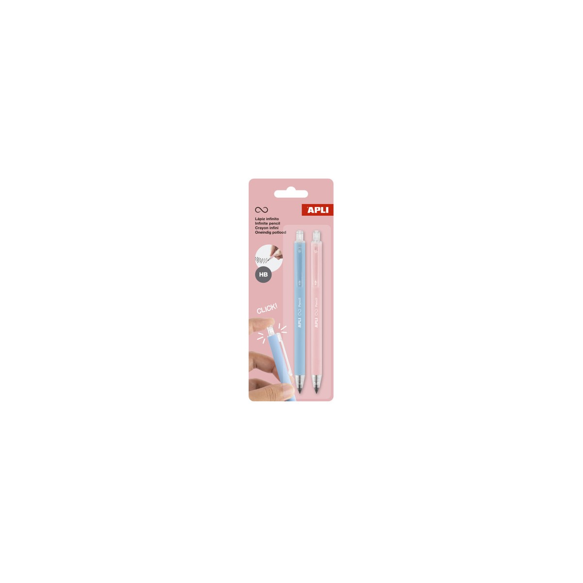 PACK 2 LAPICES RETRACTIL INFINITO AZUL ROSA APLI 20066 PACK 2 LAPICES RETRACTIL INFINITO AZUL ROSA APLI 20066