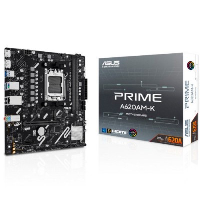 PLACA ASUS PRIME A620AM KAMDAM5A620A2DDR5128GBDPHDMIGBLAN4SATA6M2GBLAN5USB32MATX