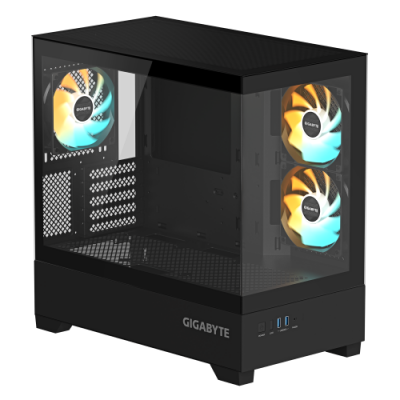 GIGABYTE C201 PANORAMIC Caja de PC Torre Media m ATX soporte para radiador de 360 mm 3 ventiladores preinstalados USB 30 compat GIGABYTE C201 PANORAMIC Caja de PC Torre Media m ATX soporte para radiador de 360 mm 3 ventiladores preinstalados USB 30 compat