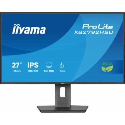 MONITOR IIYAMA PROLITE XB2792HSU B1 686 CM 27 1080 X 1920 PIXELES QUAD HD LED 3 MS NEGRO