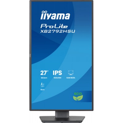 MONITOR IIYAMA PROLITE XB2792HSU B1 686 CM 27 1080 X 1920 PIXELES QUAD HD LED 3 MS NEGRO