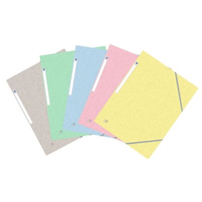 CARPETA DE GOMAS CON SOLAPAS TOP FILE TB A4 SURTIDO PASTEL OXFORD 400117805