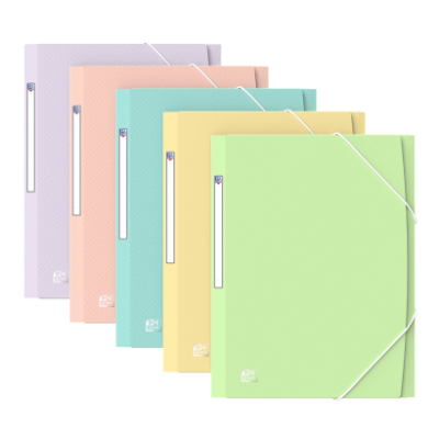 CARPETA DE GOMAS CON SOLAPAS OXFORD URBAN TP A4 SURTIDO PASTEL OXFORD 400187619