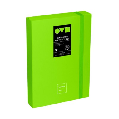 CAJA DE PROYECTOS 5CM EN POLYFOAM UNEQUAL MINIMAL VERDE GRAFOPLAS 91271221