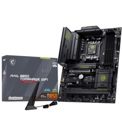 PLACA MSI MAG B850 TOMAHAWK WIFIAMDAM5B8504DDR5256GB1HDMI4SATA32M25GBLANWIFI7BT544USB322 TYPE CATX