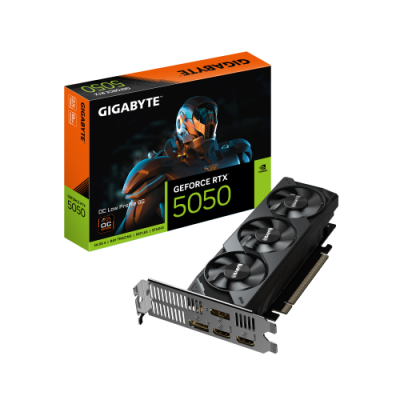 GIGABYTE GeForce RTX 5050 OC Low Profile 8G Tarjeta Grafica 8GB GDDR6 128bit PCI E 50 2587MHz Frecuencia del nucleo 2 x DP 2 x 