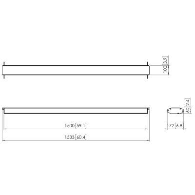 VOGELS GAMA PROFESIONAL COMPONENTES PARA VIDEO WALL SUELO TECHO Y TECHO SUELO PFA 9130 CONNECT IT VIDEO WALL CROSS BAR 1500MM N