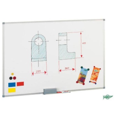 PIZARRA MAGNETICA BLANCA DE ACERO LACADO 45X60 CM MARCO ALUMINIO FAIBO 840 1