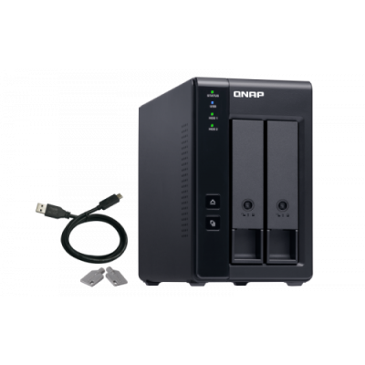 QNAP TR 002 unidad de disco multiple Negro