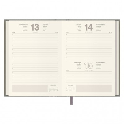 AGENDA 2026 LAUSANA DiA PaGINA 14 X 20 CM COLOR GRIS DOHE 12739 26