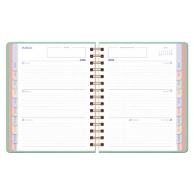 AGENDA 2026 BOTANICAL ESPIRAL SEMANA VISTA 15 X 21 CM ROMANTIC DOHE 13266 26