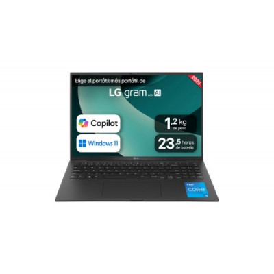 LG Gram 16Z90RU GAA55B ordenador portatil Intel Core i5 i5 1334U Portatil 406 cm 16 WQXGA 16 GB LPDDR5 SDRAM 512 GB SSD Wi Fi 6