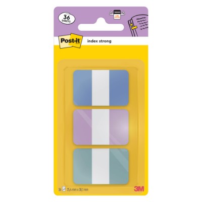 BLISTER DISPENSADOR 36 MARCADORES INDEX STRONG 254X381 MM 3 COLORES PASTEL AZUL MORADO VERDE 686 3COAST POST IT 7100396576