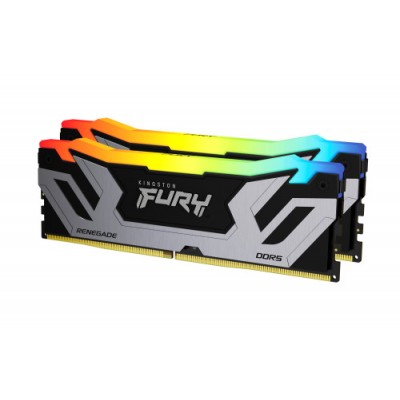 MEMORIA KINGSTON 48GB 8400MT S DDR5 CL40 CUDIMM KIT OF 2 FURY RENEGADE RGB SILVER XMP KF584CU40RSAK2 48