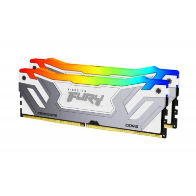 MEMORIA KINGSTON 48GB 8400MT S DDR5 CL40 CUDIMM KIT OF 2 FURY RENEGADE RGB WHITE XMP KF584CU40RWAK2 48