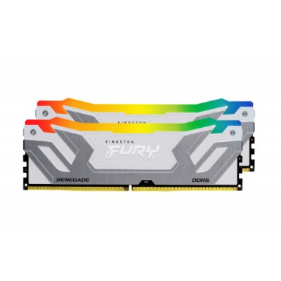 MEMORIA KINGSTON 48GB 8400MT S DDR5 CL40 CUDIMM KIT OF 2 FURY RENEGADE RGB WHITE XMP KF584CU40RWAK2 48