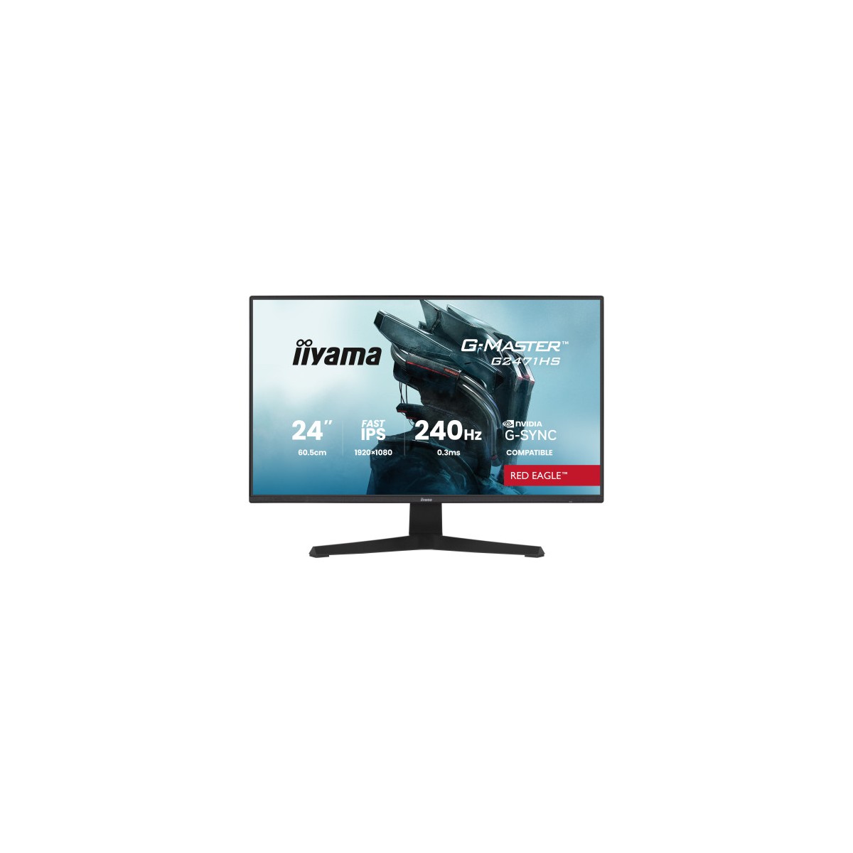 MONITOR IIYAMA 24 PULGADAS RESOLUCIoN FULL HD 1920X1080 PANEL IPS 08 MS MPRT 165 HZ BRILLO 250 CONTRASTE 1100 1 HDMI DISPLAYPOR