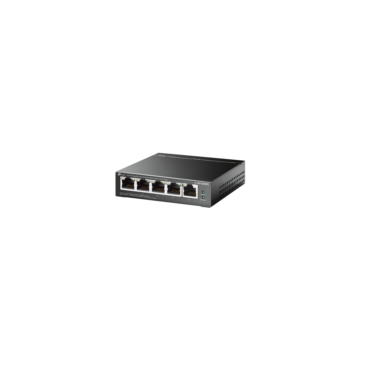 TP Link TL SG105MPE switch L2 Gigabit Ethernet 10 100 1000 Energia sobre Ethernet PoE Negro