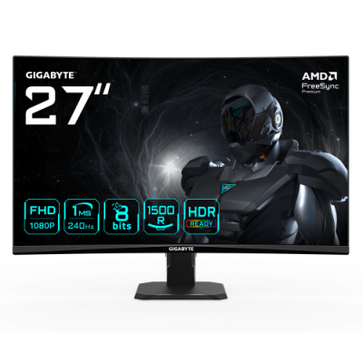 MONITOR GIGABYTE 27 GS27FC2CURVOVA 1500R1920X1080 FHD031PP3000 11MS240HZ2HDMI1DP