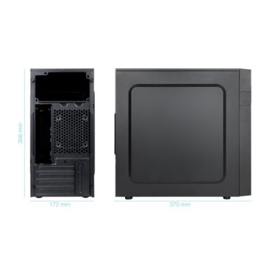 TooQ Caja Minitorre Micro ATX ISOBOX ULTRA Negra