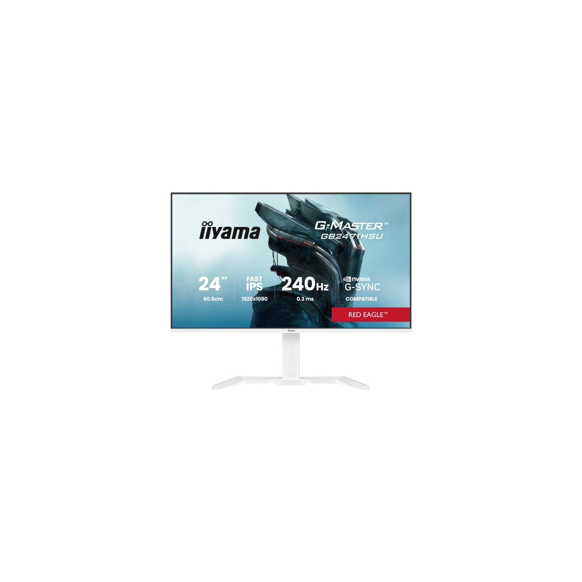 iiyama G MASTER GB2471HSU W1 pantalla para PC 605 cm 238 1920 x 1080 Pixeles Blanco