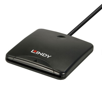 Lindy 43407 lector de tarjeta magnetica USB Negro