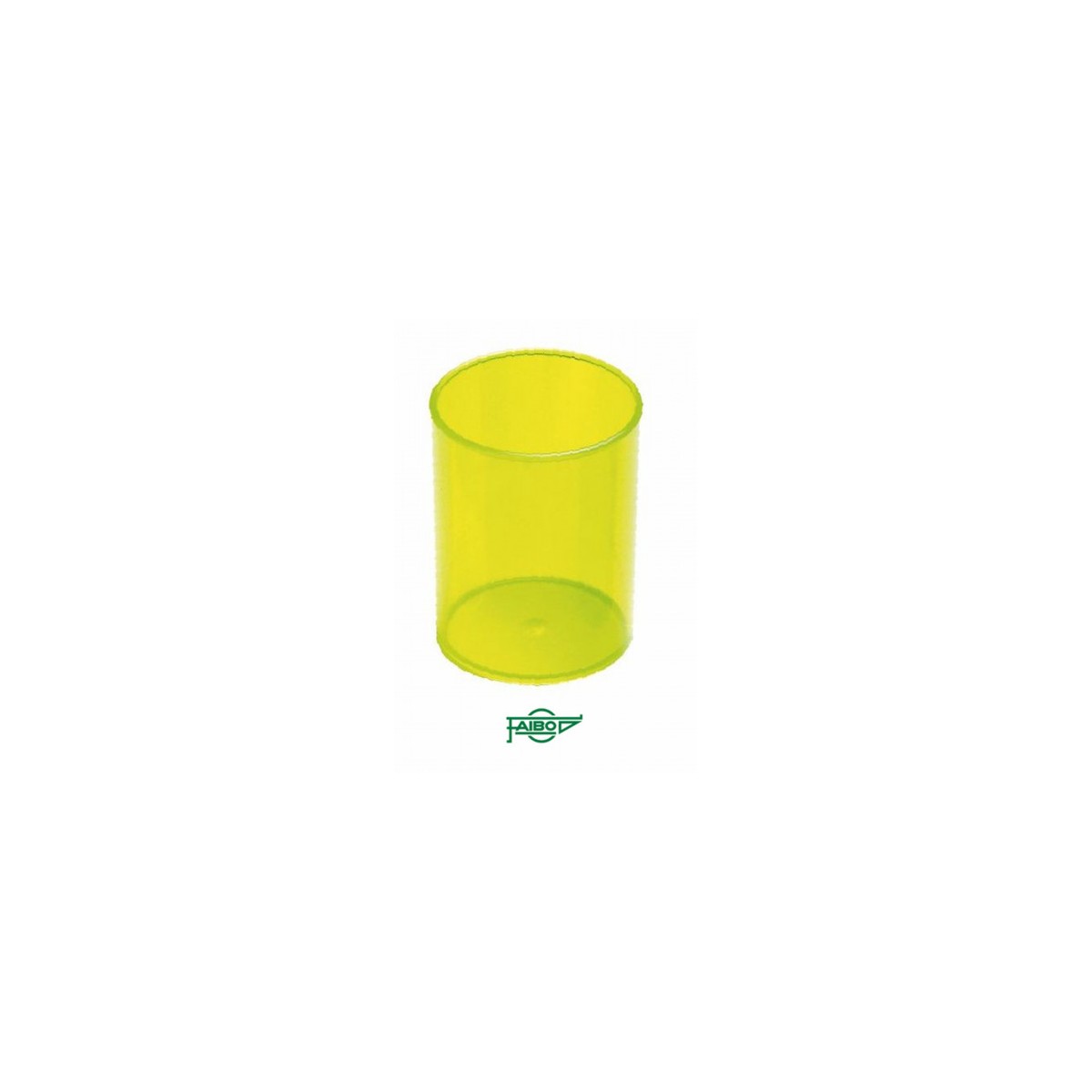 CUBILETE DE PLASTICO 78 MM DIAMETRO X 100 MM ALTO TRANSPARENTE AMARILLO FAIBO 205 20