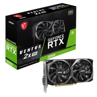 VGA MSI RTX 3050 VENTUS 2X XS 8G OCNVRTX3050GDDR68GB128BITHDMI3DPTORX FAN 302 VENTILADORES