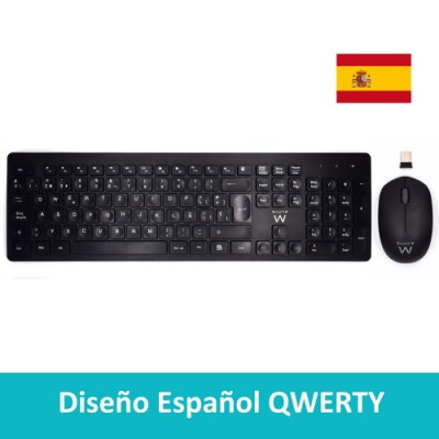 Ewent EW3256 teclado RF inalambrico QWERTY Espanol Negro
