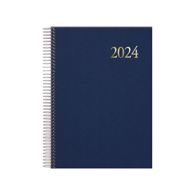 AGENDA 2024 SEGOVIA ESPIRAL DiA PaGINA 14 X 20 CM COLOR AZUL DOHE 12733 24