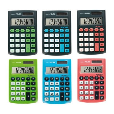 Milan 159912 calculadora Bolsillo Calculadora basica Multicolor