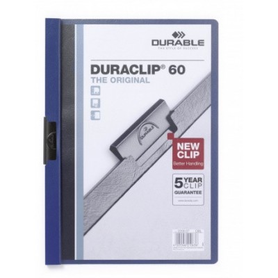 DOSSIER CON CLIP 60 H A4 AZUL OSCURO DURABLE 2209 07