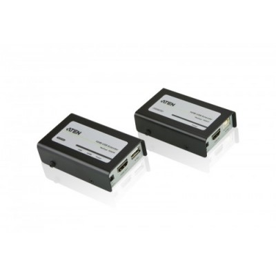 Aten VE803 extensor audio video Transmisor y receptor de senales AV Negro Gris