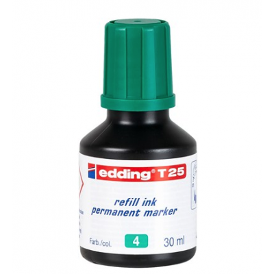 FRASCO TINTA PARA RELLENAR 25ML VERDE EDDING T25 004