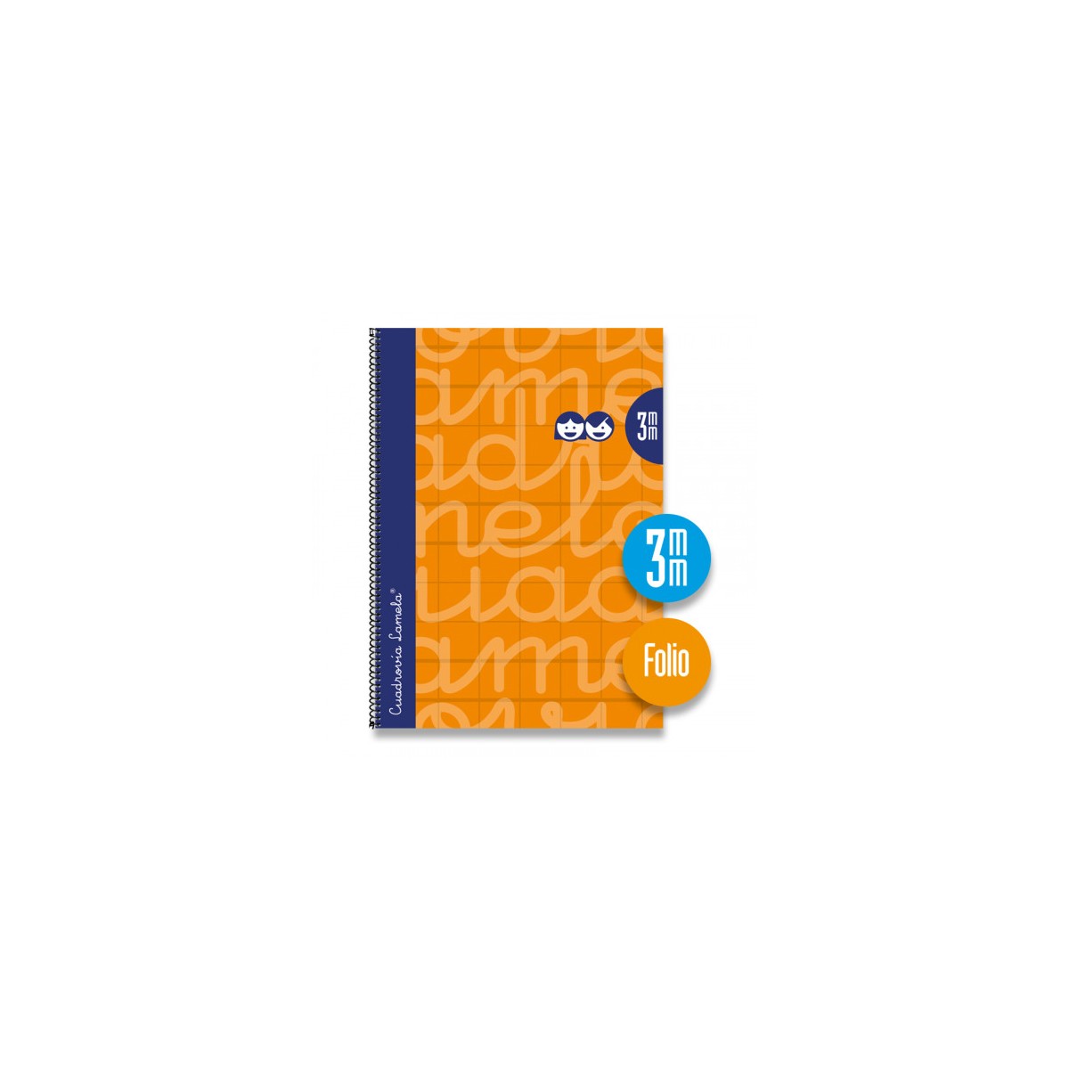 CUADERNO FOLIO FORRADO RAYADO 3 MM NARANJA LAMELA 7FTE003N