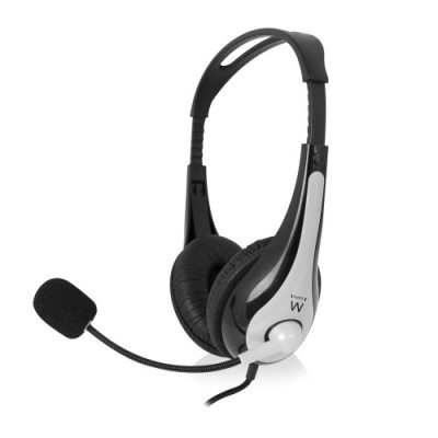 Ewent EW3562 auricular y casco Auriculares Diadema Negro Plata