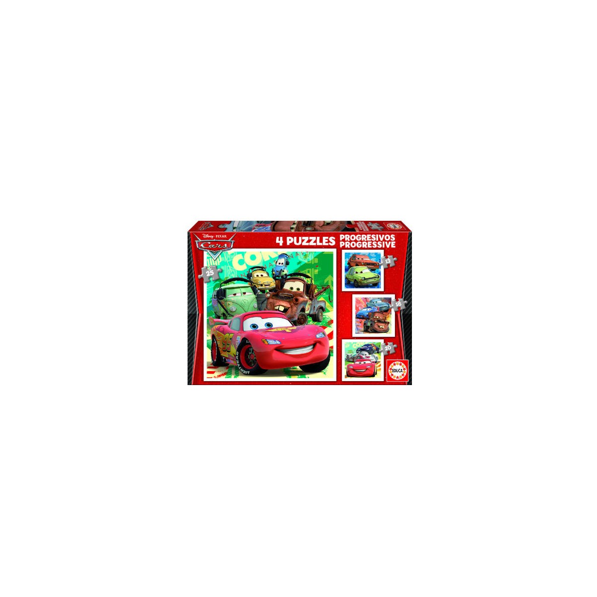 PUZZLE PROGRESIVOS CARS 2 12 16 20 25 DE 3 5 ANOS EDUCA BORRAS 14942