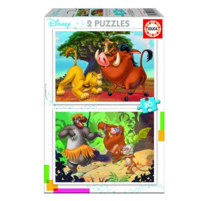 PUZZLE INFANTIL 2x20 DISNEY ANIMALS DE 3 5 ANOS EDUCA BORRAS 18103